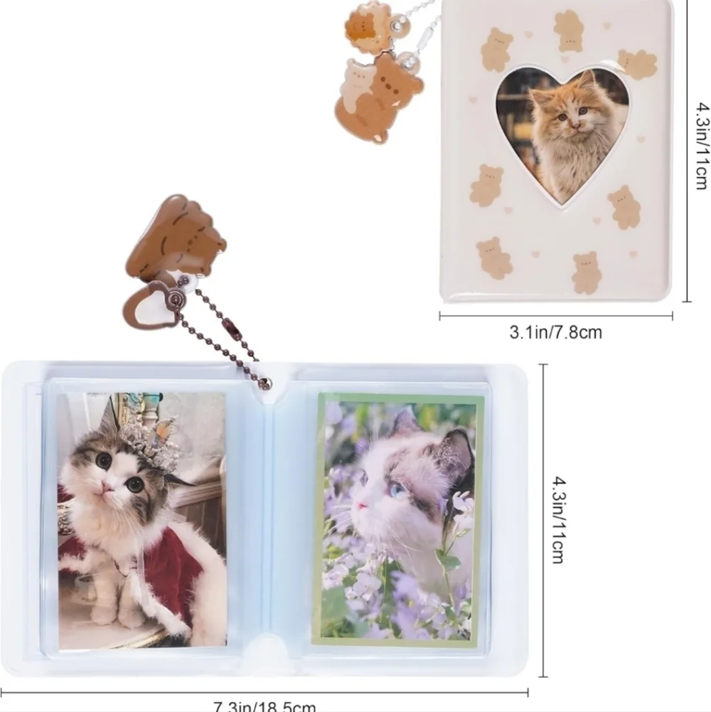 Kids Heart Window Photo Album Set - Cream and Tan two piece set